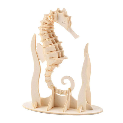 3D Wooden Animal Puzzle Toys Assembly Kit