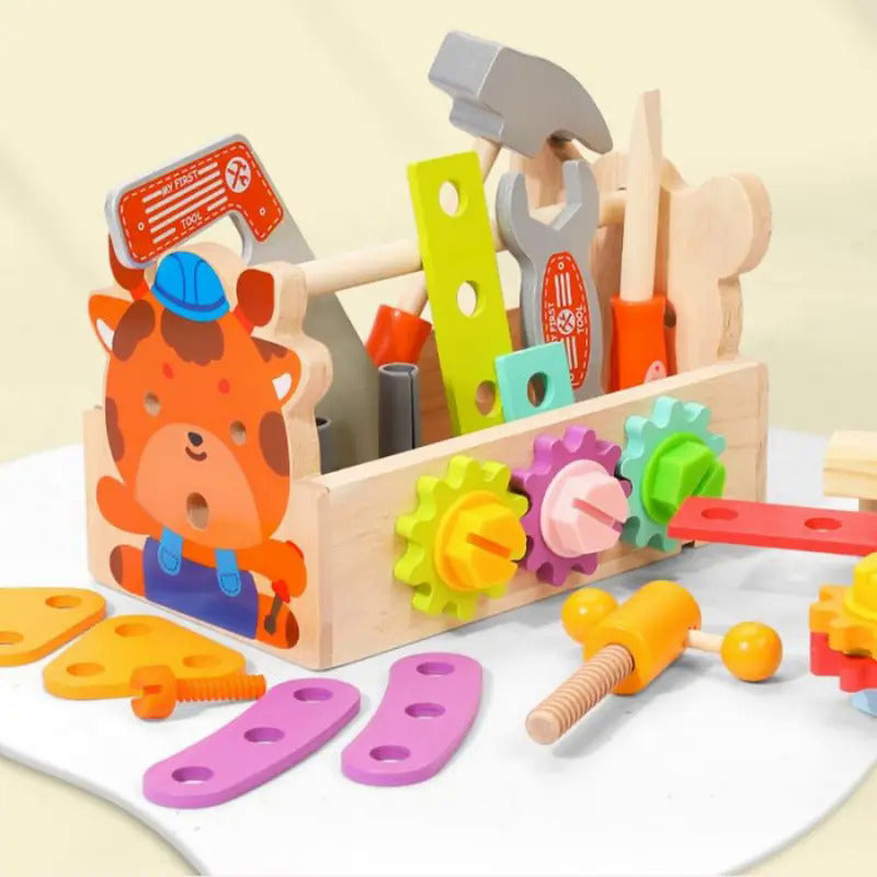 子供用木製ツールボックスクリエイティブプレイセット
