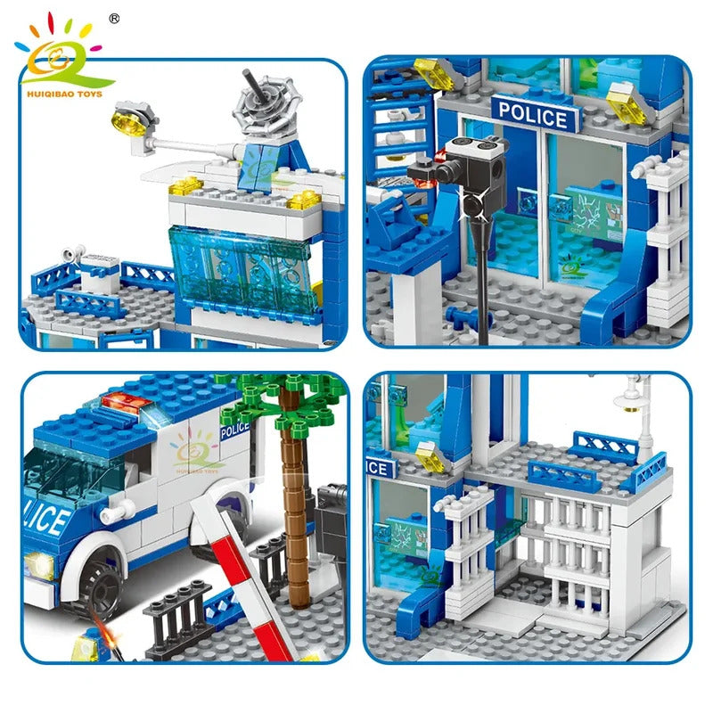 753PCS シティ警察署ビルディングブロックセット