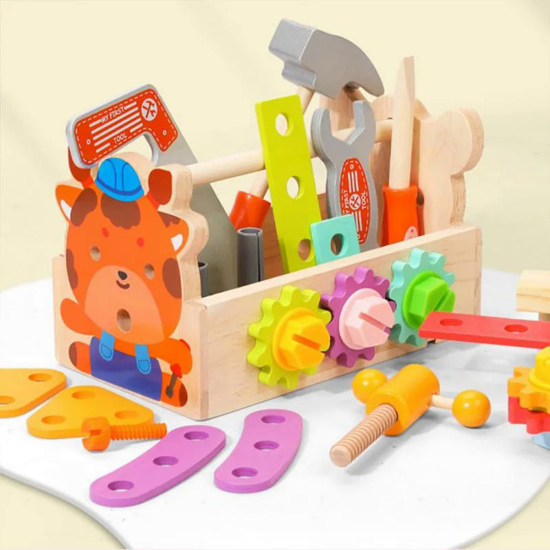 子供用木製ツールボックスクリエイティブプレイセット