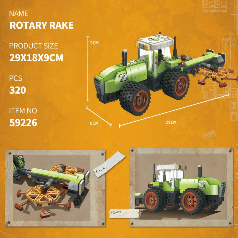 シティファーム 農家 芝刈り機 種まき機 収穫機 ビルディングブロック