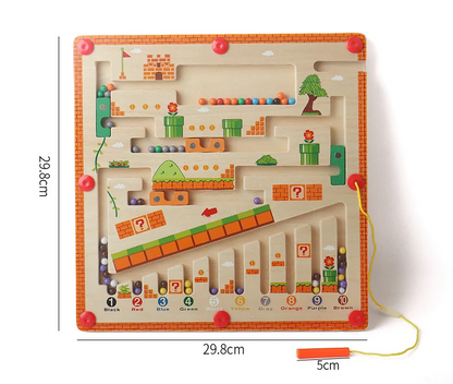 子供向け木製磁気迷路パズルゲーム