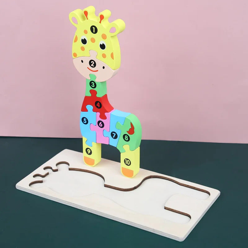 木製幼児用パズル 3Dパズル 知育玩具