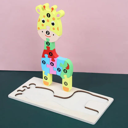 木製幼児用パズル 3Dパズル 知育玩具